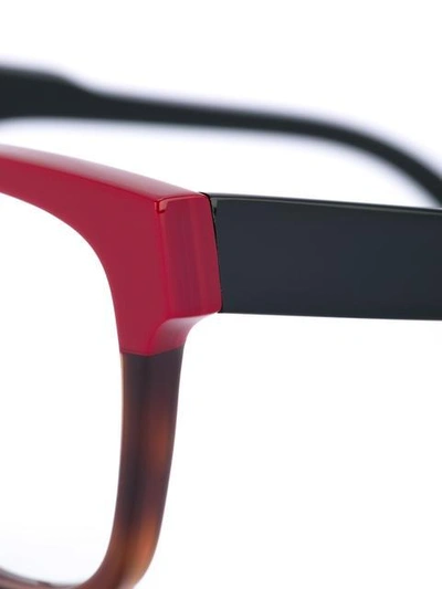 Shop Marni Colour Block Optical Glasses In Red