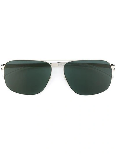 Shop Mykita 'wes' Sunglasses In Metallic