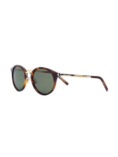 Shop Saint Laurent 'classic 57' Sunglasses In Brown