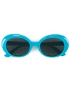 Saint Laurent California Oval Sunglasses In Blue