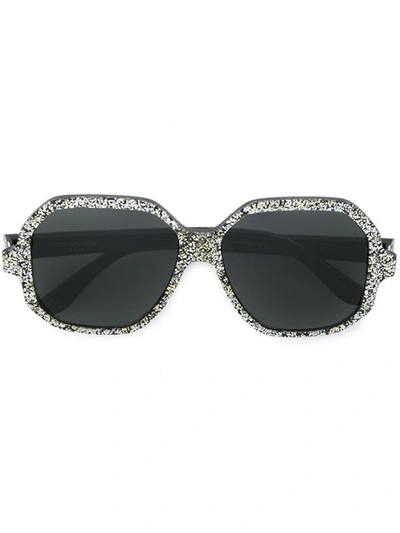 Shop Saint Laurent 'new Wave 2' Sunglasses In Metallic