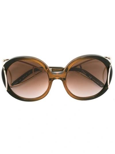 Shop Chloé Jackson Sunglasses In Brown