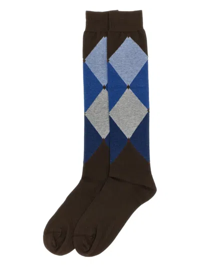 Ballantyne Diamond-pattern Socks In Multi