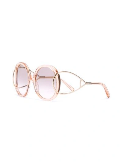Shop Chloé 'jackson' Sunglasses In Neutrals