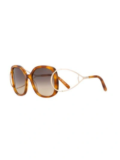 Shop Chloé Eyewear Jackson Sunglasses - Neutrals