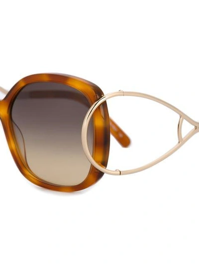 Shop Chloé Eyewear Jackson Sunglasses - Neutrals