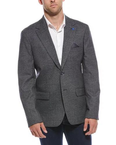 Report Collection Glen Woven Sport Coat In Gray