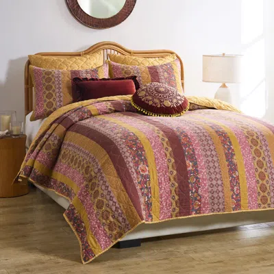 Breebe Marigold Quilt Set 3-piece King/cal King In Brown