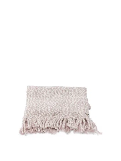 Fedeli "barite Bubbly" Scarf In Wool And Mohair-silk In Neutral