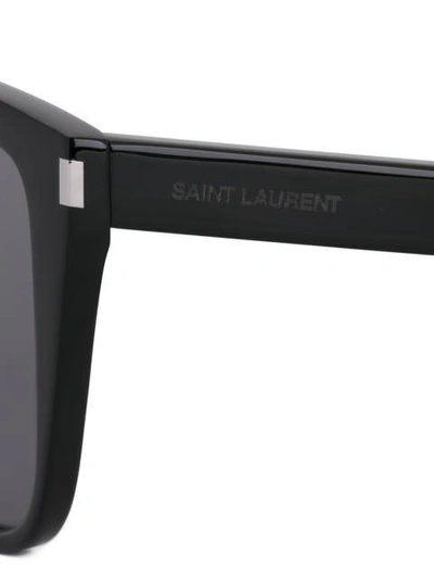 Shop Saint Laurent 'classic Sl 1001' Sunglasses In Black