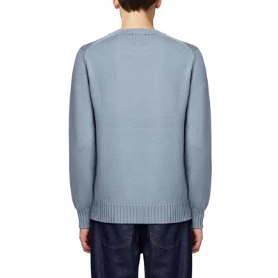 Alpha Studio Gray Cashmere Sweater In Blue