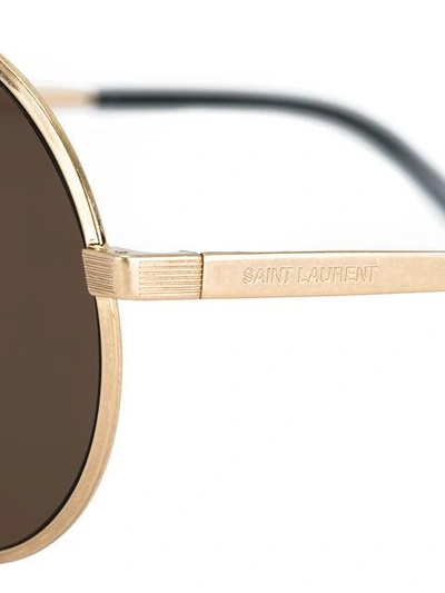 Shop Saint Laurent 'sl 136 Zero' Sunglasses In Metallic
