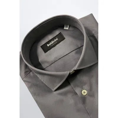 Baldinini Trend Gray Cotton Shirt In Gray