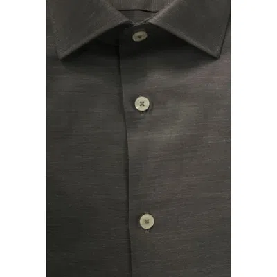 Baldinini Trend Gray Cotton Shirt In Gray