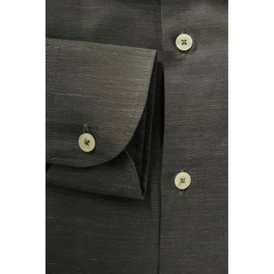 Baldinini Trend Gray Cotton Shirt In Gray