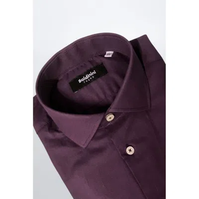 Baldinini Trend Purple Cotton Shirt In Purple