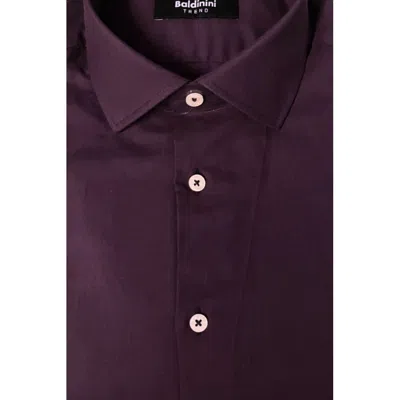Baldinini Trend Purple Cotton Shirt In Purple