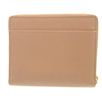 Pre-owned Balenciaga Beige Leather Wallet (tri-fold) () In Sand