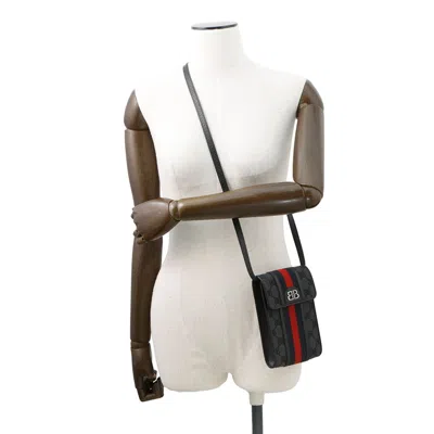 Pre-owned Balenciaga Black Canvas Pouch Shoulder Bag ()