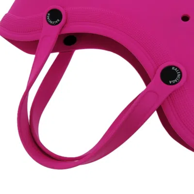 Pre-owned Balenciaga Black Pink Rubber Tote Bag () In Multi