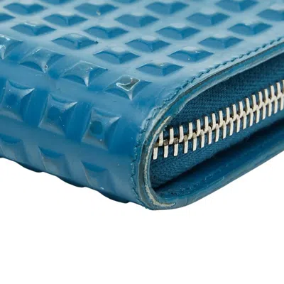 Pre-owned Balenciaga Blue Leather Long Wallet (bi-fold) ()