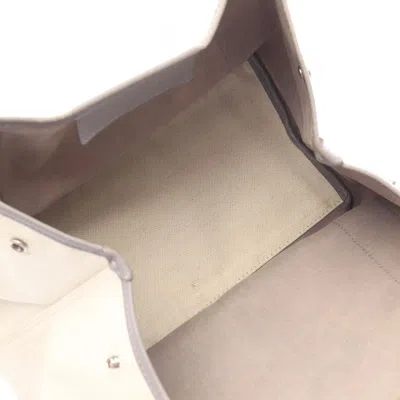 Pre-owned Balenciaga Gray Ivory Canvas Leather Tote Bag ()