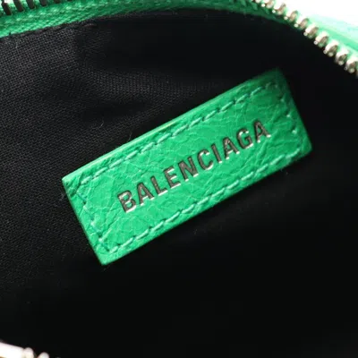 Pre-owned Balenciaga Green Leather Pouch Shoulder Bag ()