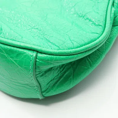 Pre-owned Balenciaga Green Leather Pouch Shoulder Bag ()