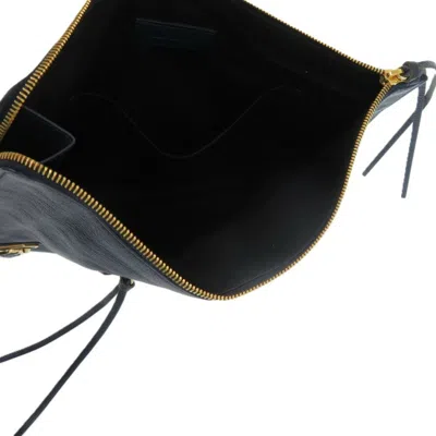 Pre-owned Balenciaga Navy Leather Clutch Bag () In Blue
