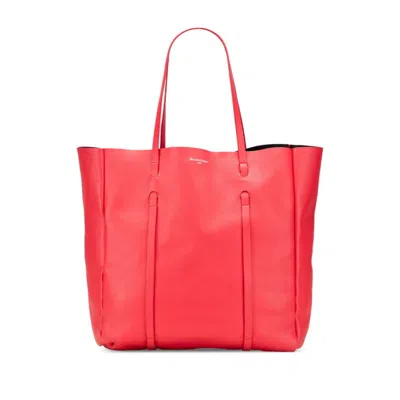 Pre-owned Balenciaga Red Color Leather Shoulder Bag Tote Bag ()