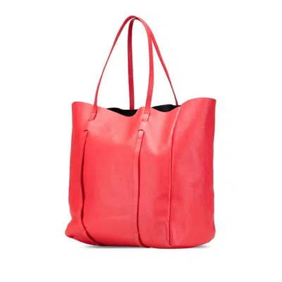 Pre-owned Balenciaga Red Color Leather Shoulder Bag Tote Bag ()