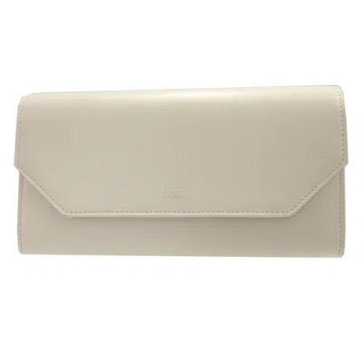 Pre-owned Balenciaga White Leather Coin Purse/coin Case ()