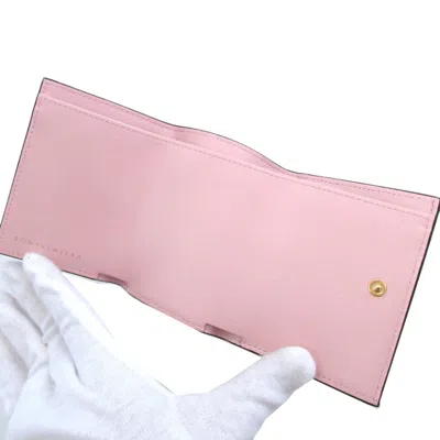 Pre-owned Bonaventura Pink Leather Wallet (tri-fold) ()
