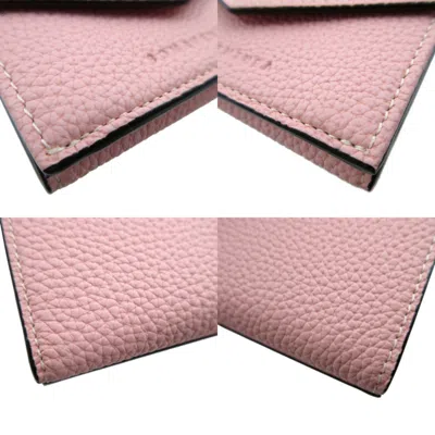 Pre-owned Bonaventura Pink Leather Wallet (tri-fold) ()
