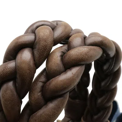 Pre-owned Bottega Veneta Blue Canvas Leather Shoulder Bag Tote Bag ()