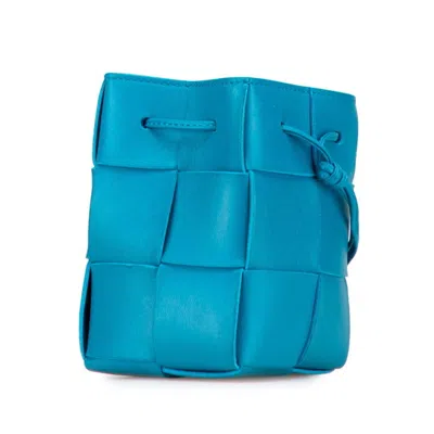 Pre-owned Bottega Veneta Blue Leather Shoulder Bag ()