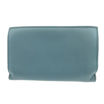 Pre-owned Bottega Veneta Blue Leather Wallet (bi-fold) ()