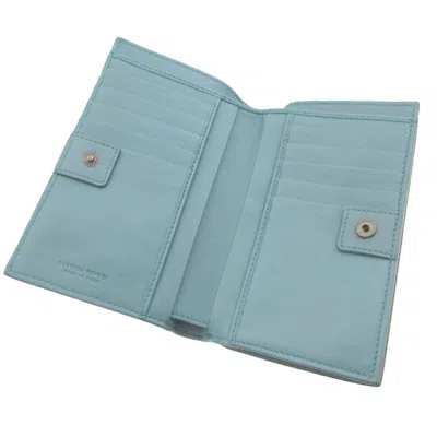 Pre-owned Bottega Veneta Blue Leather Wallet (bi-fold) ()