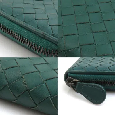 Pre-owned Bottega Veneta Dark Green Intrecciato Coin Purse/coin Case ()