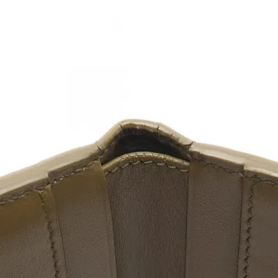 Pre-owned Bottega Veneta Khaki Leather Wallet (bi-fold) () In Brown