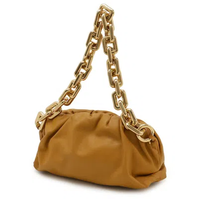 Pre-owned Bottega Veneta Mustard Yellow Leather Pouch Shoulder Bag ()