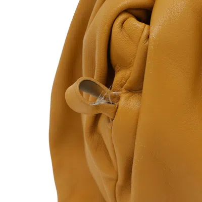 Pre-owned Bottega Veneta Mustard Yellow Leather Pouch Shoulder Bag ()