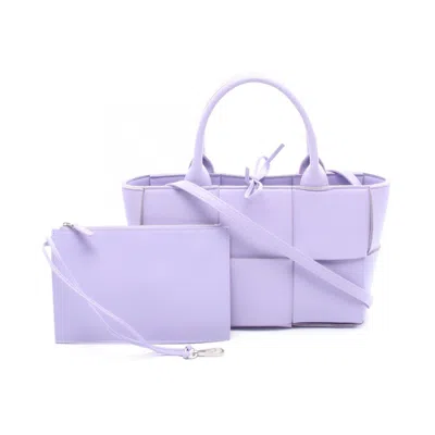 Pre-owned Bottega Veneta Purple Leather Tote Bag ()