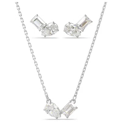 Swarovski Mesmera Mixed Cuts Set In Silver