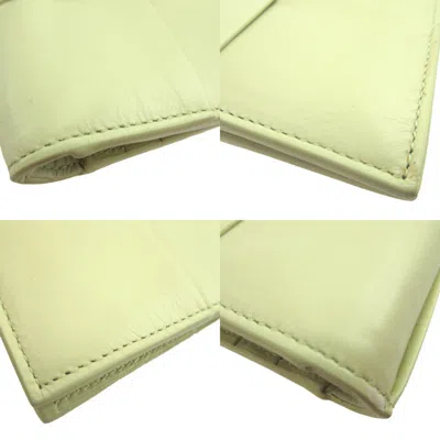 Pre-owned Bottega Veneta Yellow Leather Wallet (bi-fold) ()