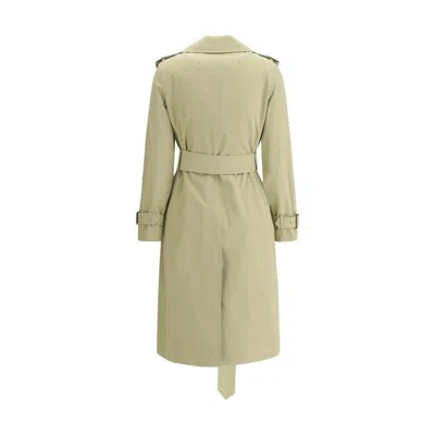Burberry Women Cotton Trench Coat In Green