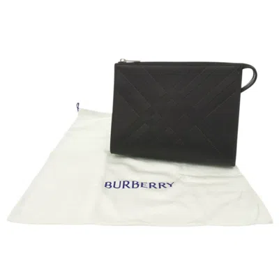 Pre-owned Burberry Black Leather Clutch Bag Pouch ()