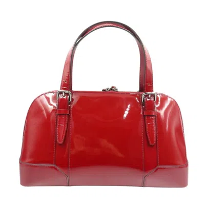 Pre-owned Burberry Bordeaux Patent Leather Tote Bag () In Burgundy