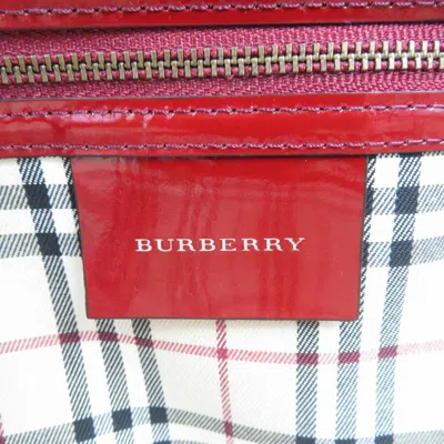 Pre-owned Burberry Bordeaux Patent Leather Tote Bag () In Burgundy