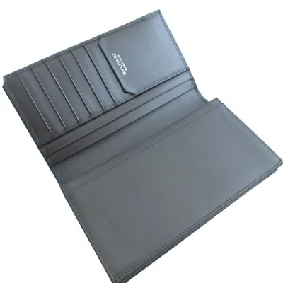 Pre-owned Bvlgari Black Leather Long Wallet (bi-fold) ()